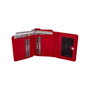 Zoozie Bags Cartera de Mujer Roja de Piel Auténtica - 11x2x8.5 cm